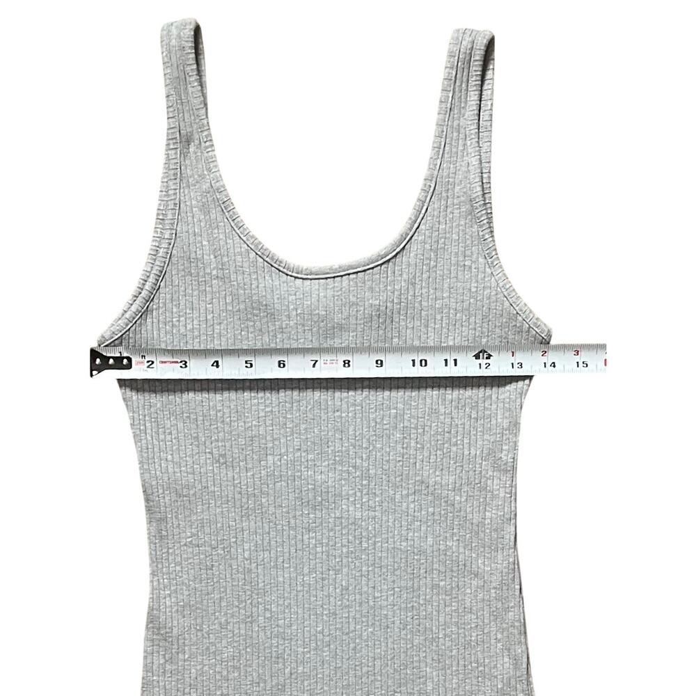 Calvin Klein Heather Gray Contour Ribbed Knit Mini Tank Dress Sz Small - Picture 3 of 8